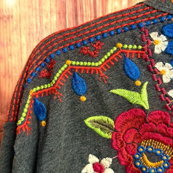 Johnny Was Multicolor Embroidered Cardigan - Picture 6 of 15